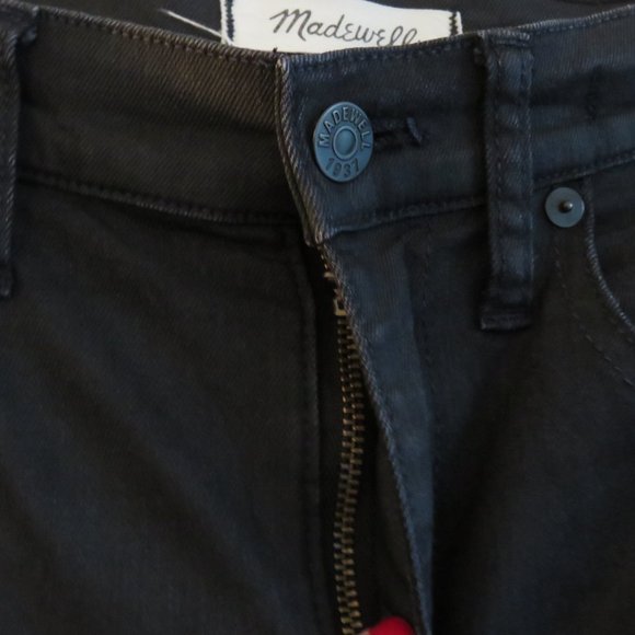 MADEWELL 9" High Rise Skinny Skinny Coated Edition Jeans - Size 26 - Picture 9 of 13